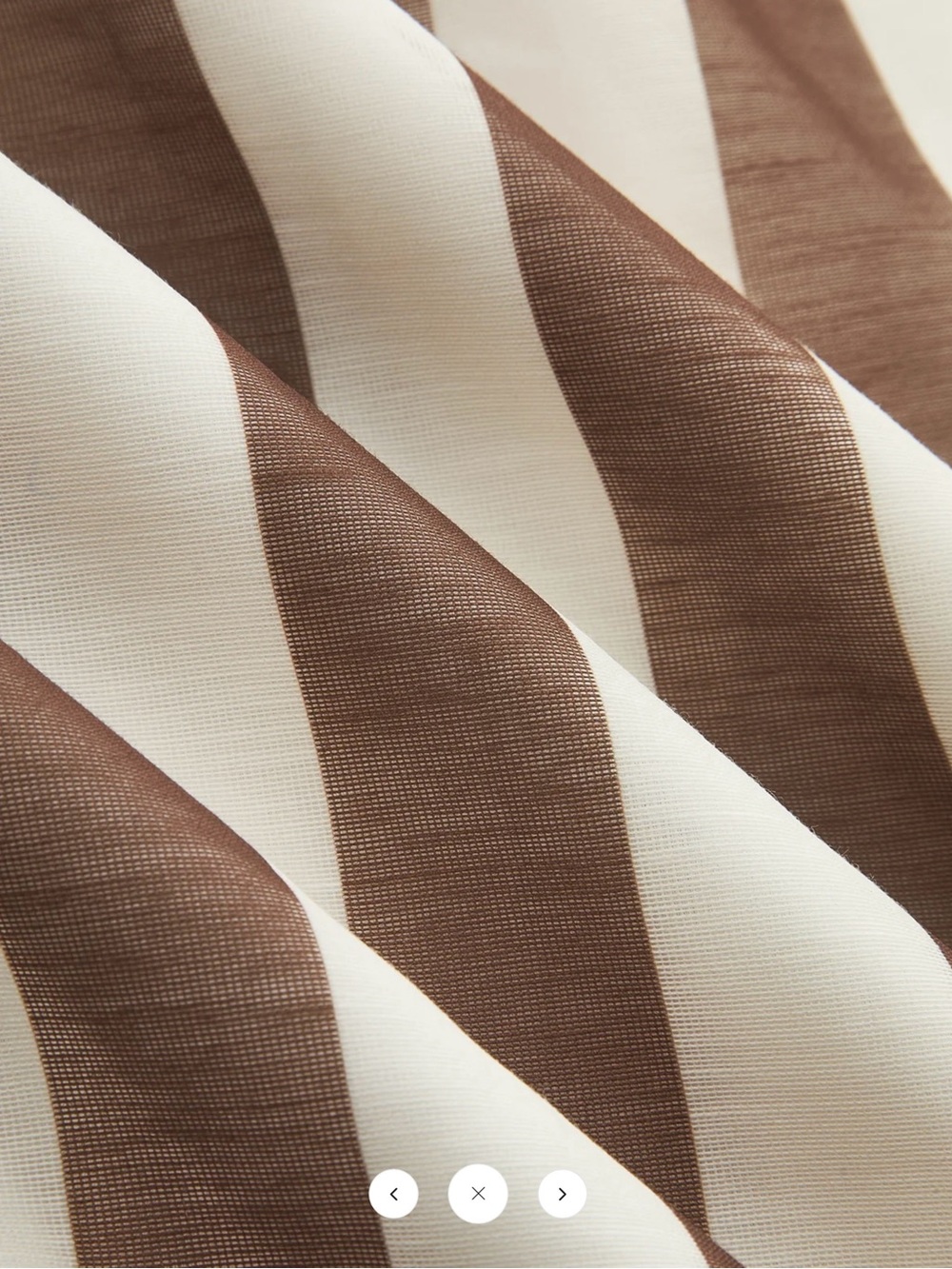 Commense One-Shoulder Striped Ring Detail Midi Dress in Brown and White - XL - Picture 6 of 9